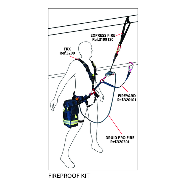 Druid PRO Fire 3 Druid PRO Fire - Kit Descensor Ignífugo CAMP | Solução Vertical - Vista 3