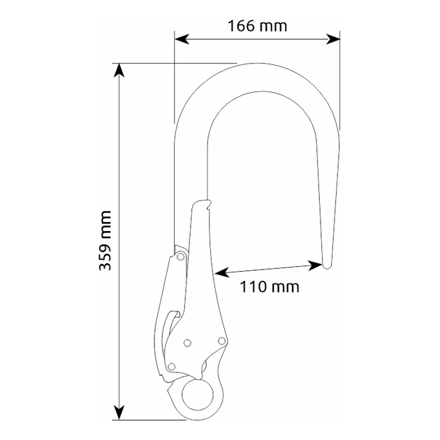 Hook 110 MM 2 Hook 110 MM - Conector Grande Abertura CAMP | Solução Vertical - Vista 2