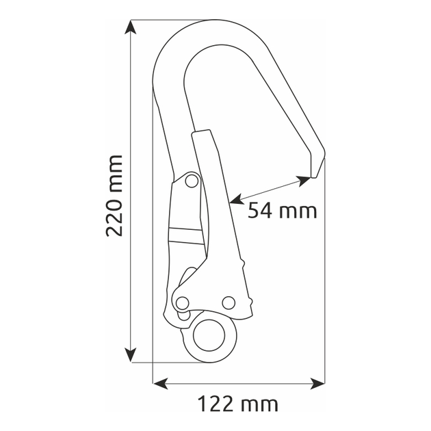 Hook 54 MM 2 Hook 54 MM - Conector em Aço CAMP | Solução Vertical - Vista 2