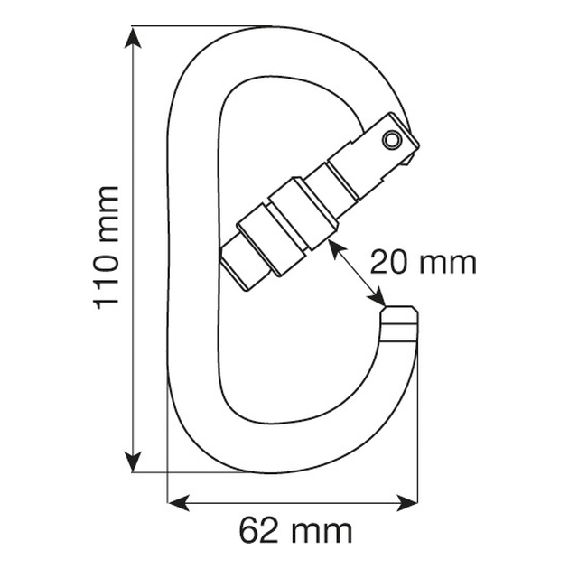 Oval XL Lock Black 2 Oval XL Lock Black - Mosquetão Oval CAMP | Solução Vertical - Vista 2