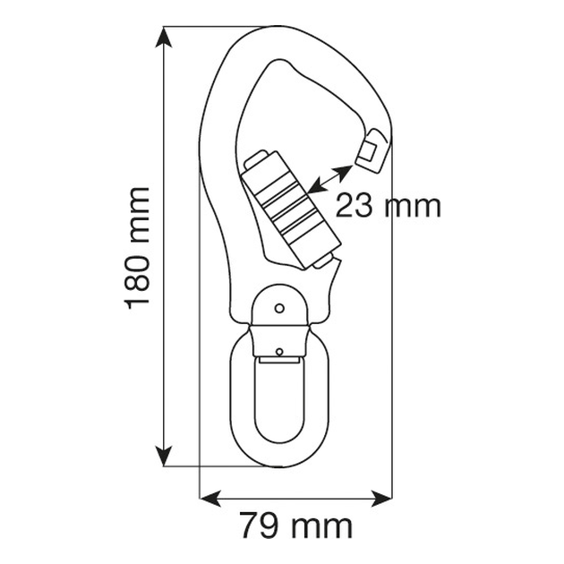 Swivel ALU Hook 3lock 2 Swivel ALU Hook 3lock - Conector CAMP | Solução Vertical - Vista 2
